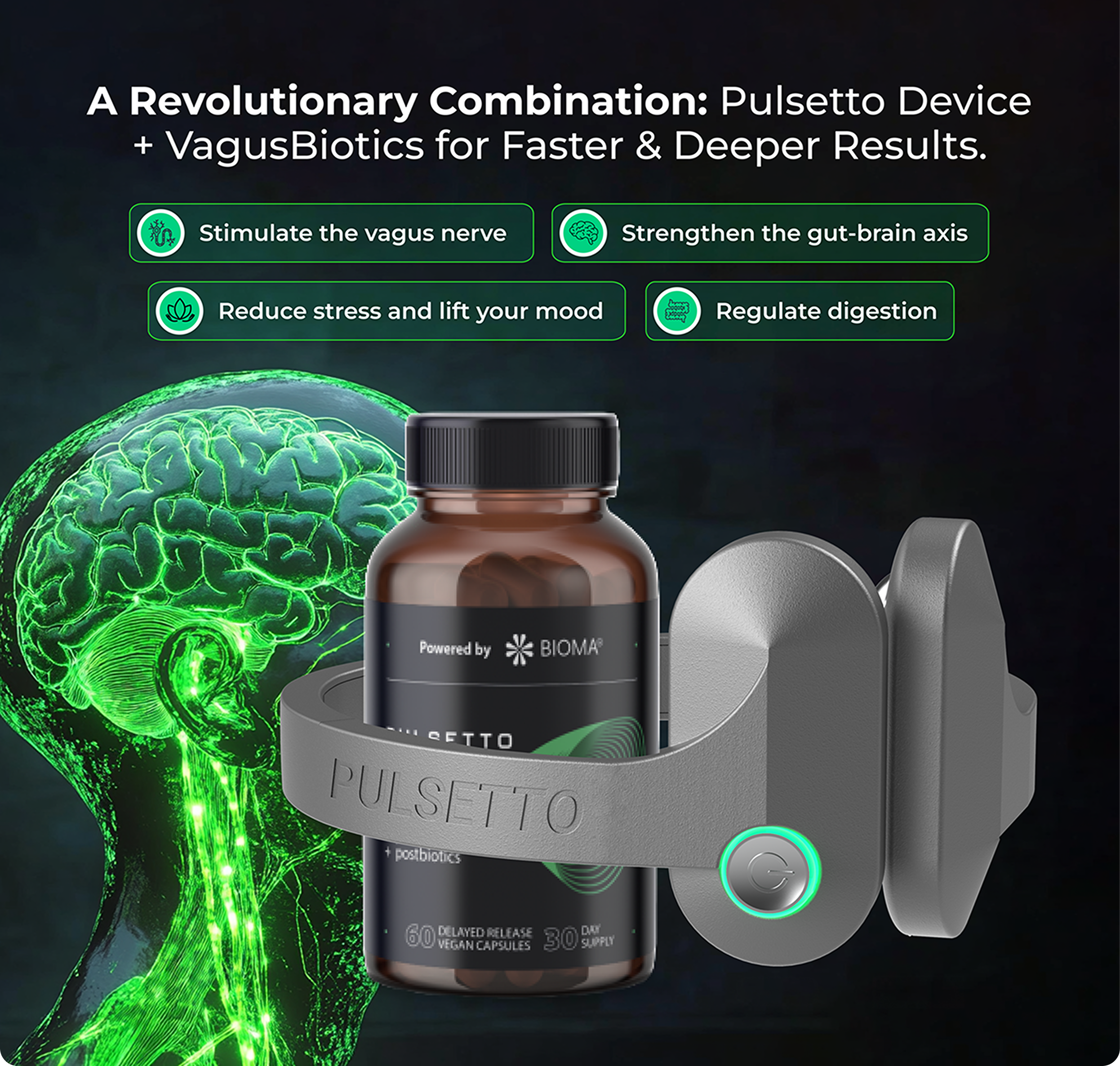 Pulsetto vagus nerve stimulation device