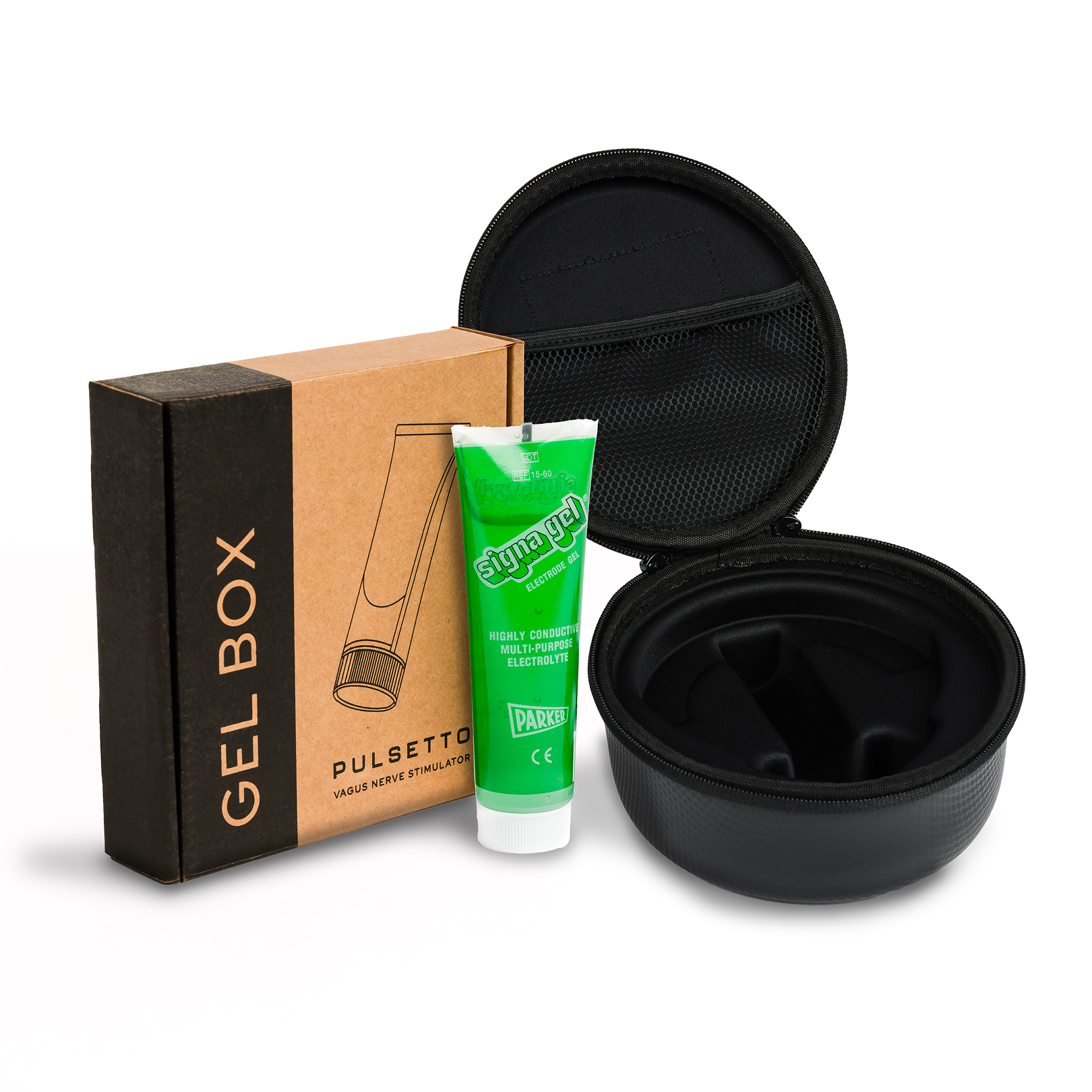 Pulsetto Case + 4-Month Gel Supply